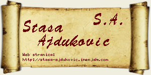Staša Ajduković vizit kartica